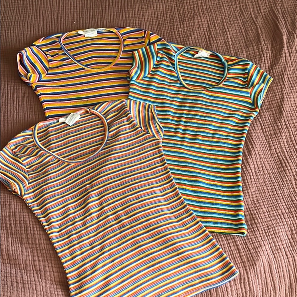 1970s striped  Multicolor T-Shirts